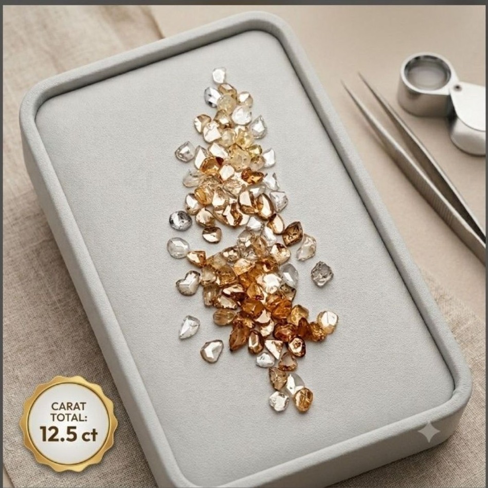 Natural Diamond, intan belahan atau berlian belahan asli banjar