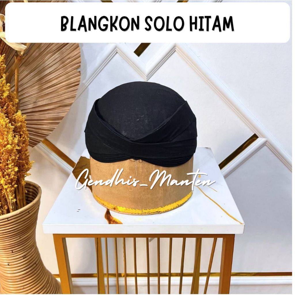 Blangkon Solo Polos - Warna Hitam