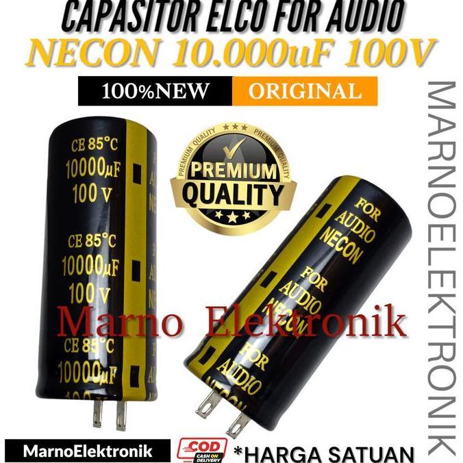 CAPASITOR ELCO 10000UF 100V NECON 10000 UF 100 V ELKO KAPASITOR 10000 MIKRO MICRO 100 VOLT ELKO NECO