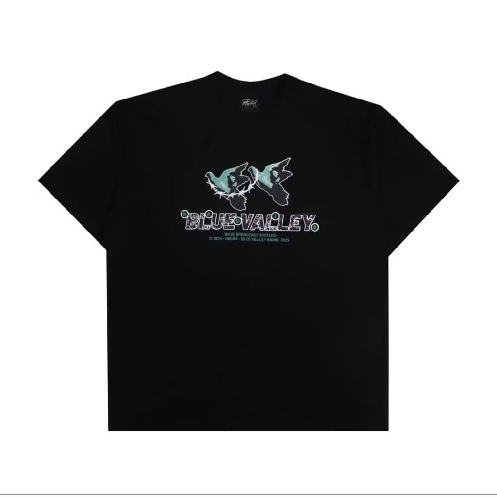 KAOS HINDIA - Blue Valley Radio T-shirt Black