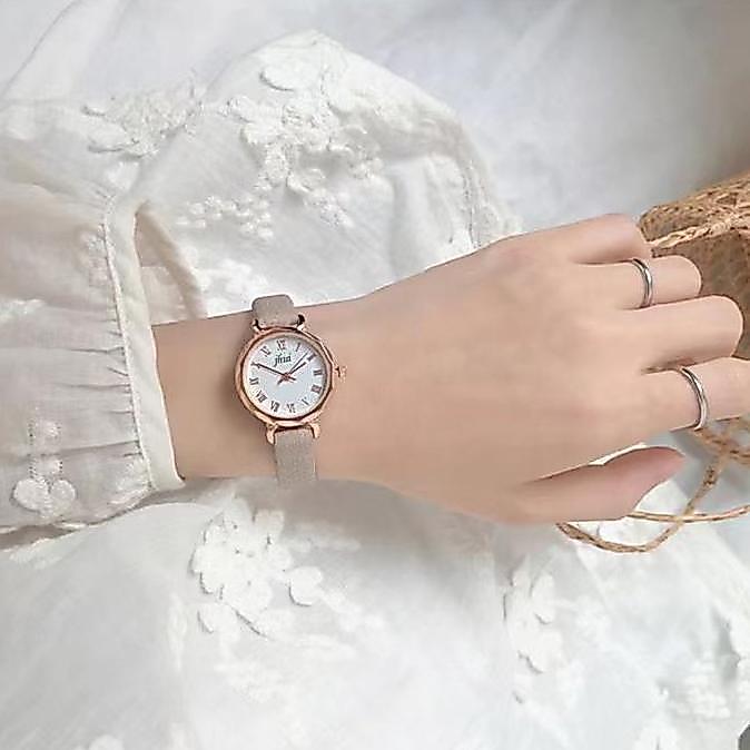 IWD Jam Tangan Wanita Jhui Kecil Analog Romawi Fashion Wanita RM041 Merah Watches