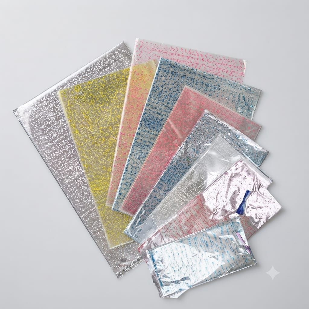 (isi 12pcs) Kantong Plastik Souvenir Transparan Motif Bintik / Plastik Kado Hampers
