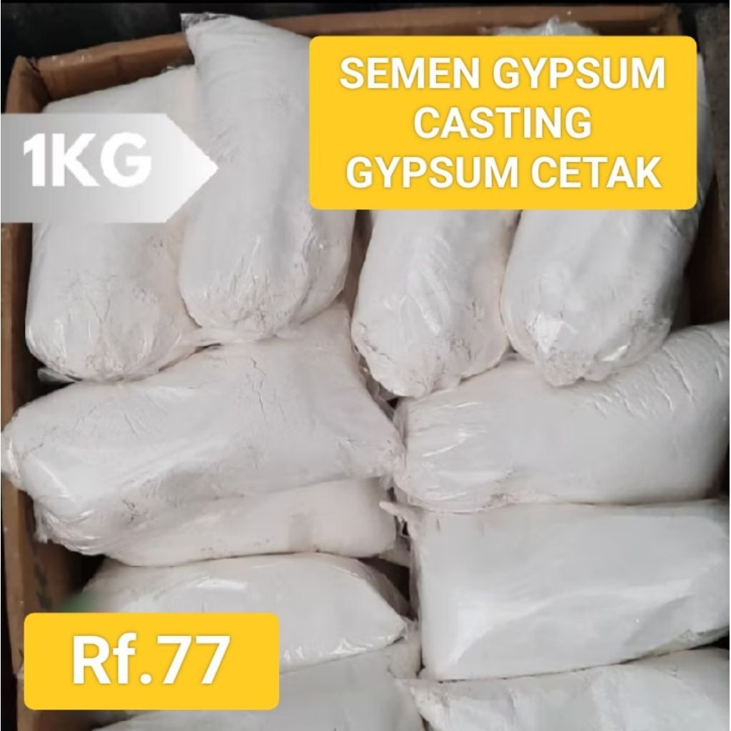 Semen Gypsum Casting Gypsum Cetak 1KG untuk Model dan Kerajinan