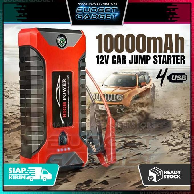 KATERINABLU Power Bank Jumper Aki Mobil Cas USB Port Travel Charger Senter Jump Starter Jumper Jampe