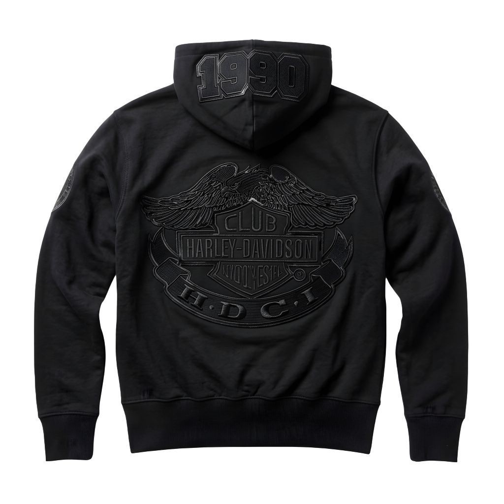 Jaket Sweater Harley-Davidson Hitam HDCI Black Edition Import