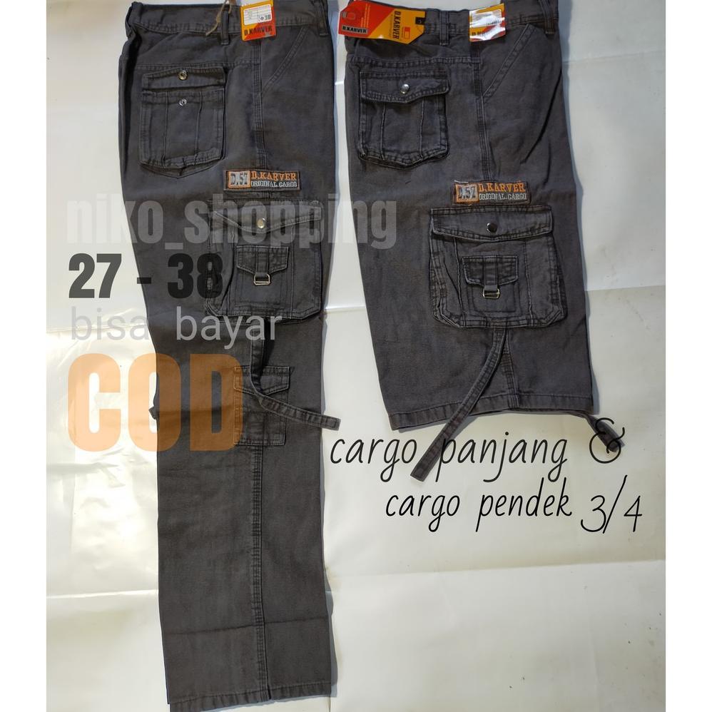 BEST SELLER CELANA CARGO PRIA D'KARVER DENIM PANJANG PENDEK