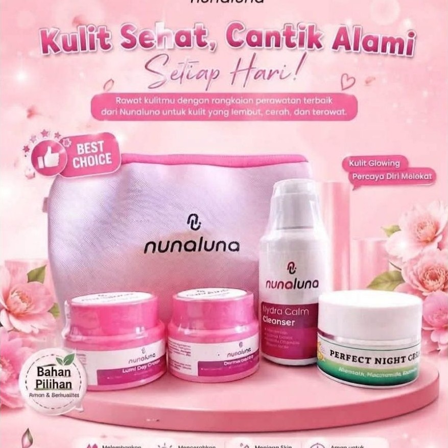 Nuna luna skincare paket glow/ acne/skincare nuna luna/ nuna lunas skincare