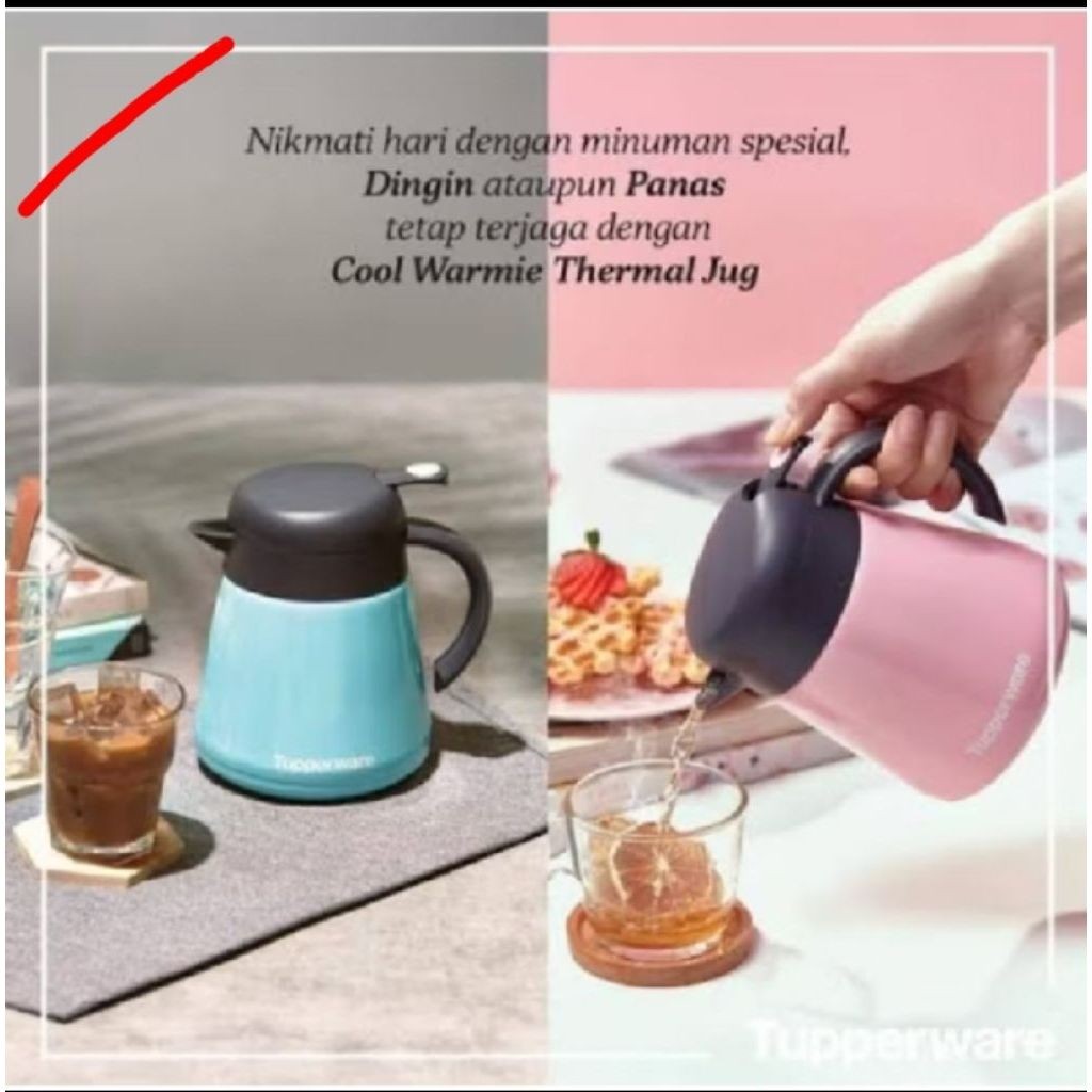 Thermal jug tupperware termos tupperware