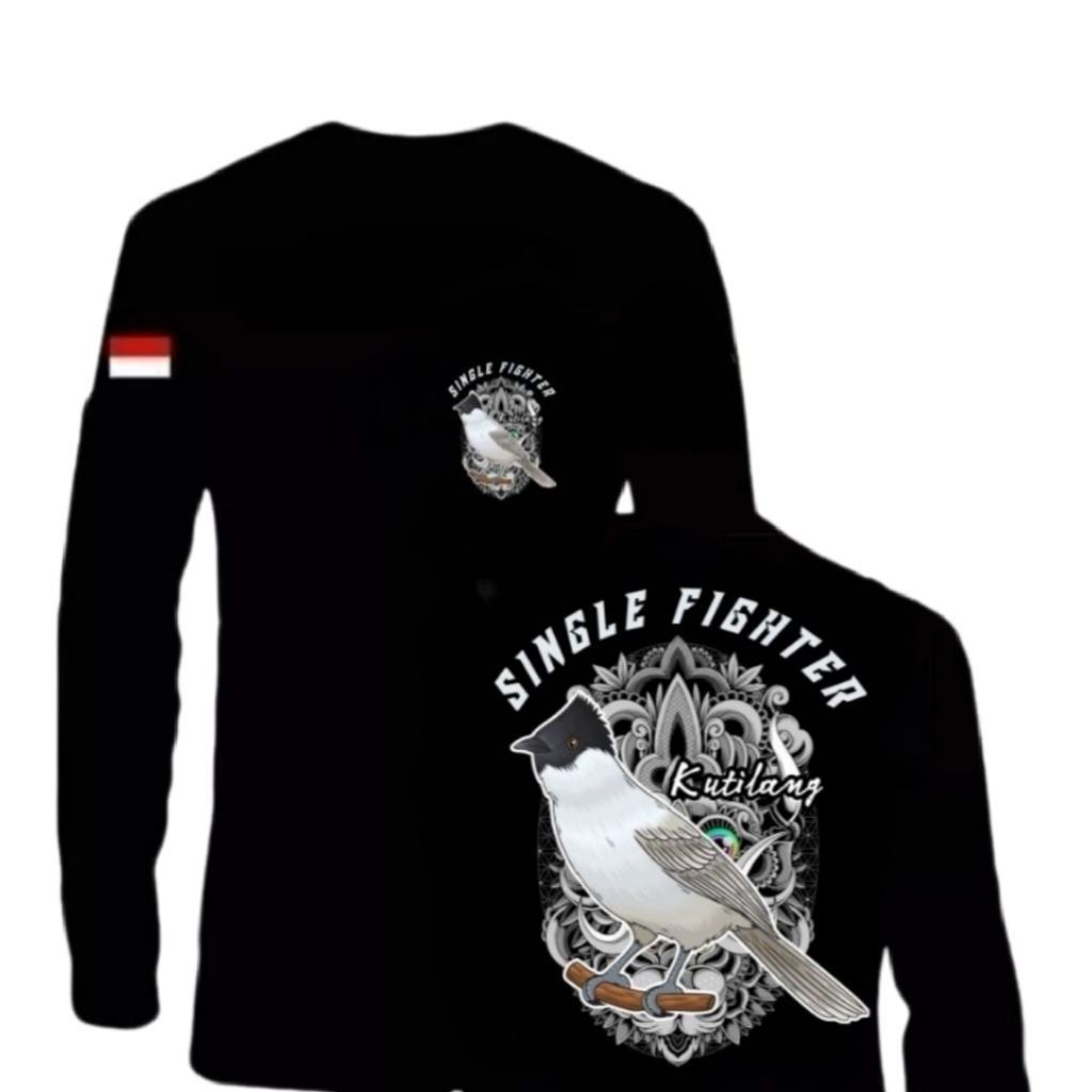 KAOS TSHIRT LENGAN PANJANG KUTILANG CORAK ABU//TSHIRT NEW