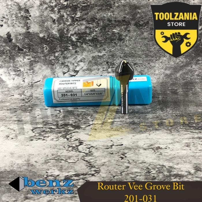 Mata profil / router vee grove bit 15,9mm x1/4" benz werkz ( 201-031 )