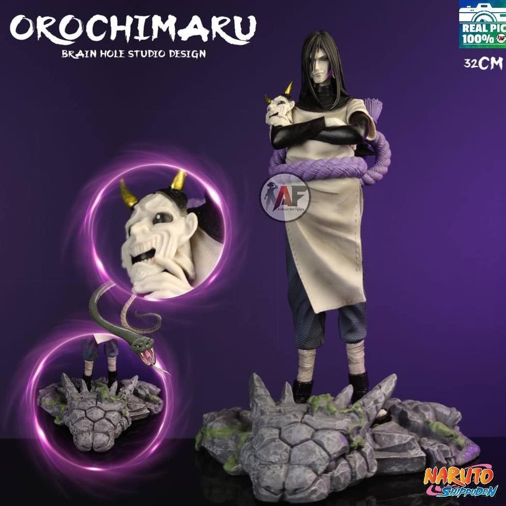 STATUE ACTION FIGURE NARUTO OROCHIMARU BRAIN HOLE STUDIO 32CM DESIGN RECAST