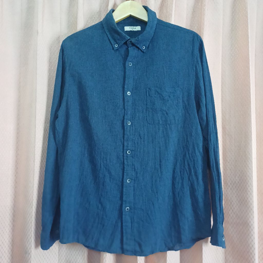 Kemeja Lengan Panjang Pria "POLHAM" Preloved