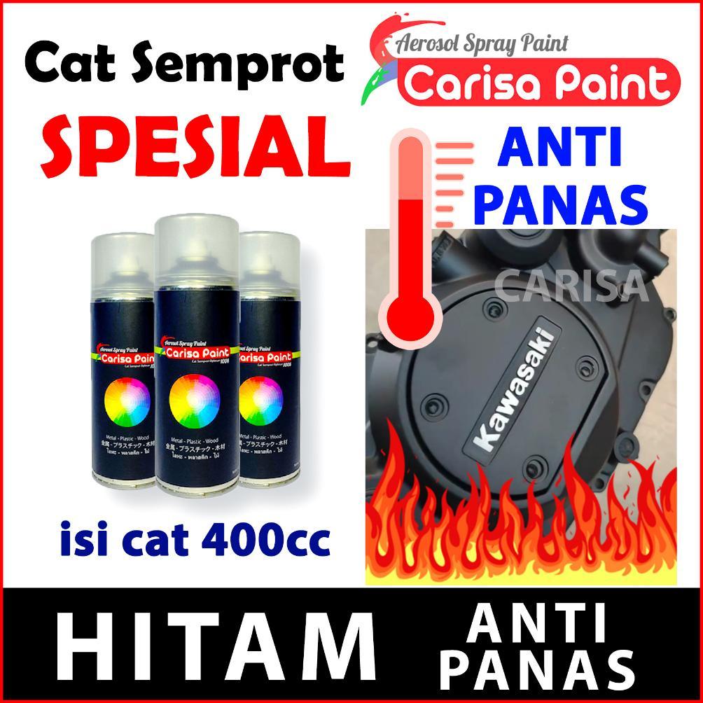 NEW Cat Semprot Anti Panas Hitam Tahan Panas Heat Resistant Black Carisa Paint Cat Aerosol Candytone