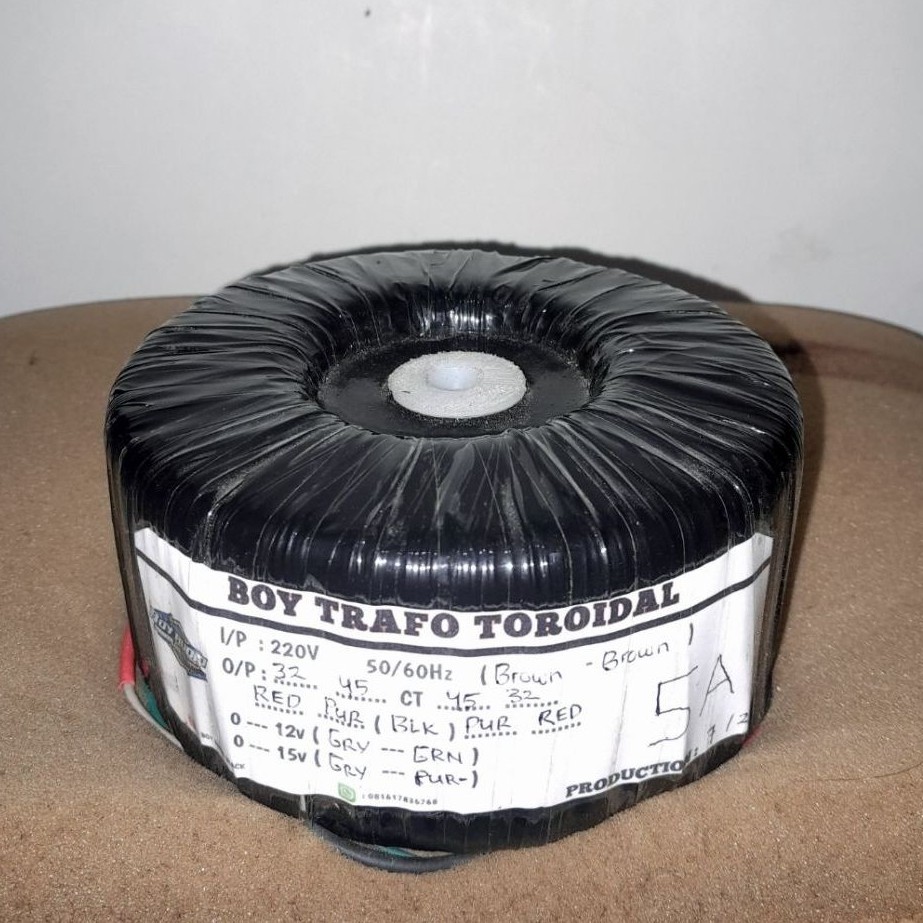 Trafo Toroid 5A Besar CT 32 45 BoyAudio