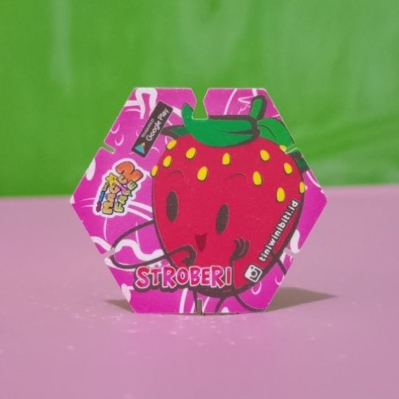 Tazos / Tajos TINI WINI BITI MAGIC FACE DUO - STROBERI - Murah Retro Vintage Rare Koleksi Mainan Ana