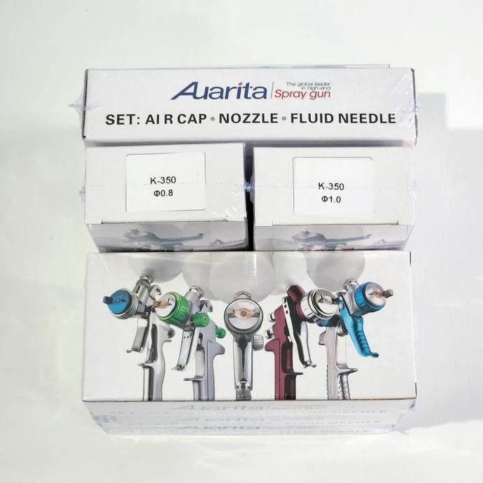 NEW Nozzle Kit Spray Gun Auarita K350 Cap Needle ORIGINAL K-350