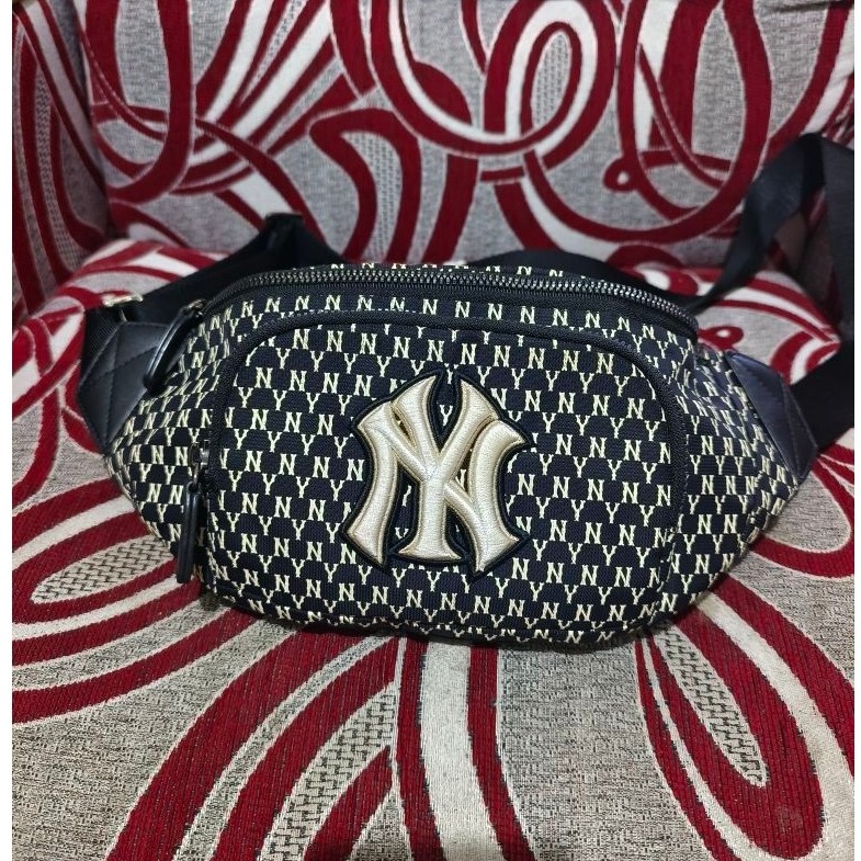 Tas Selempang Pria MLB Monogram Black Original Kondisi Second Pemakaian No Minus