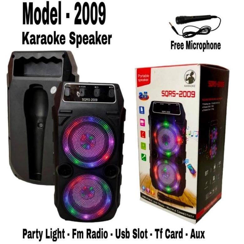 HOT PRODUCT SQ 2009 speaker bluetooth + mic karaoke SQ 2009 speaker bluetooth