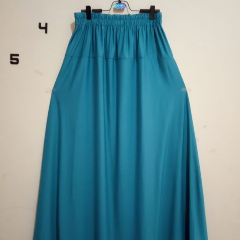 Rok panjang hijau tosca