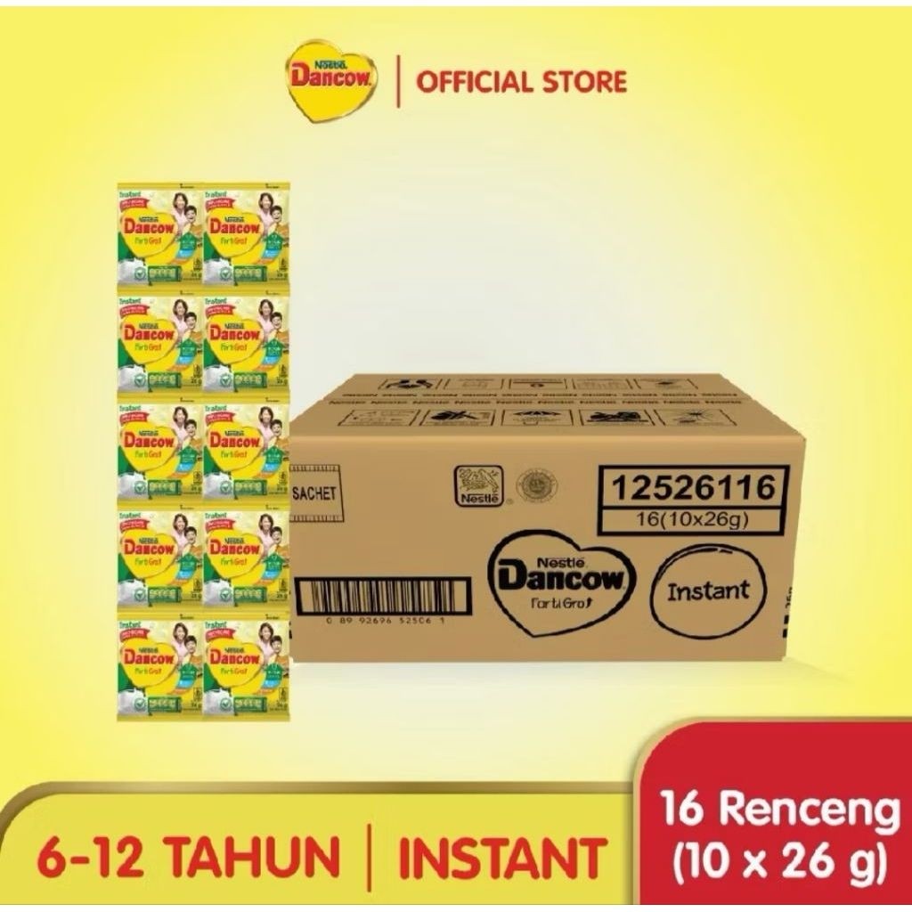 DANCOW INSTAN FORTIGROW SACHET || 1 DUS ISI 16 RENTENG