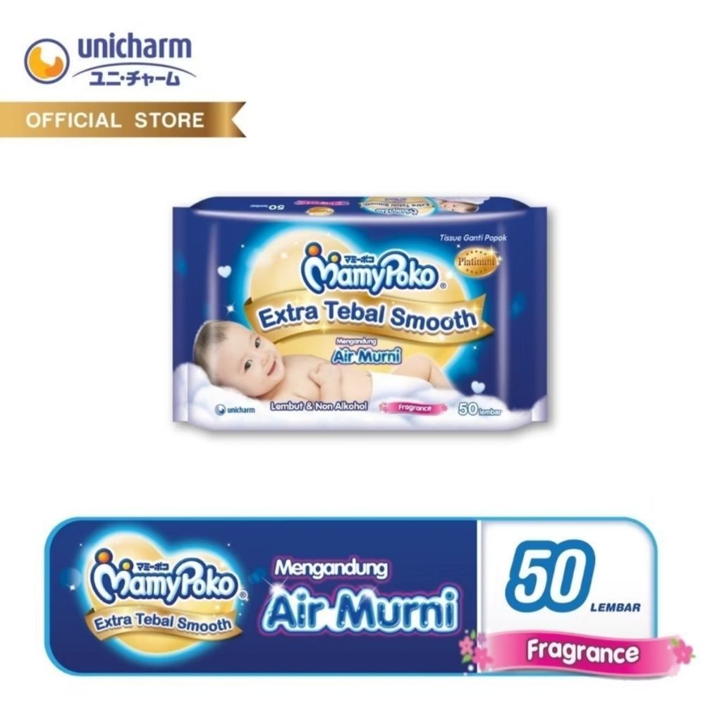 Tisu Basah Mamypoko Extra Tebal 50L Fragrance