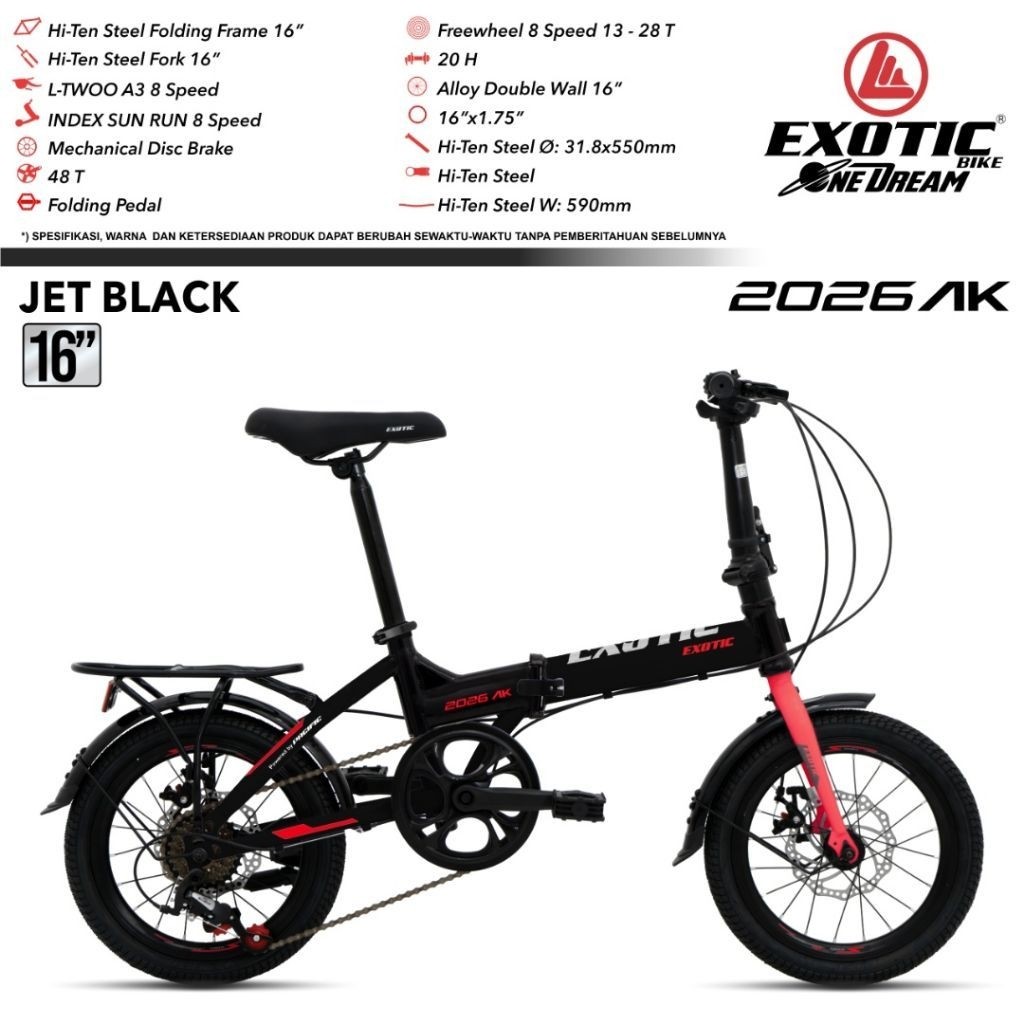 SEPEDA LIPAT 20 INCH EXOTIC 2026 AK