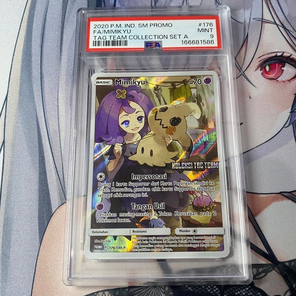 PSA 9 Mimikyu CHR ID SM-P AC3a Sun & Moon Tag Team Collection Set A / Dream League Promo - Kartu Pok