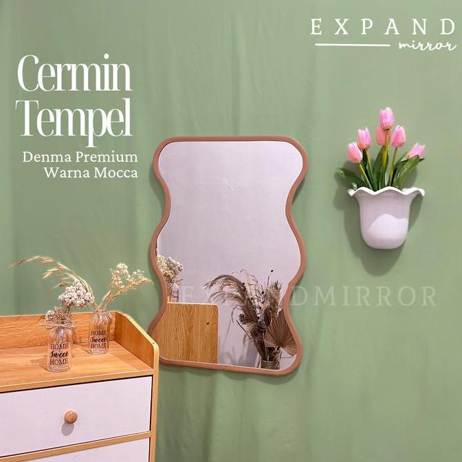 cermin estetik / cermin dinding/ cermin tempel /kaca gantung / kaca tempel