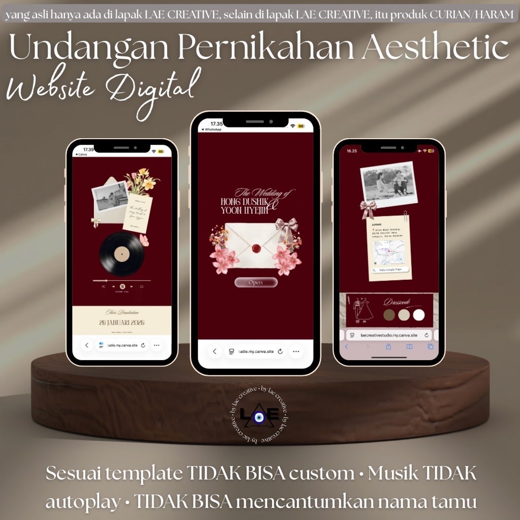 Lae Creative - Undangan Pernikahan Digital | Undangan Website | Wedding Invitation | Digital Wedding