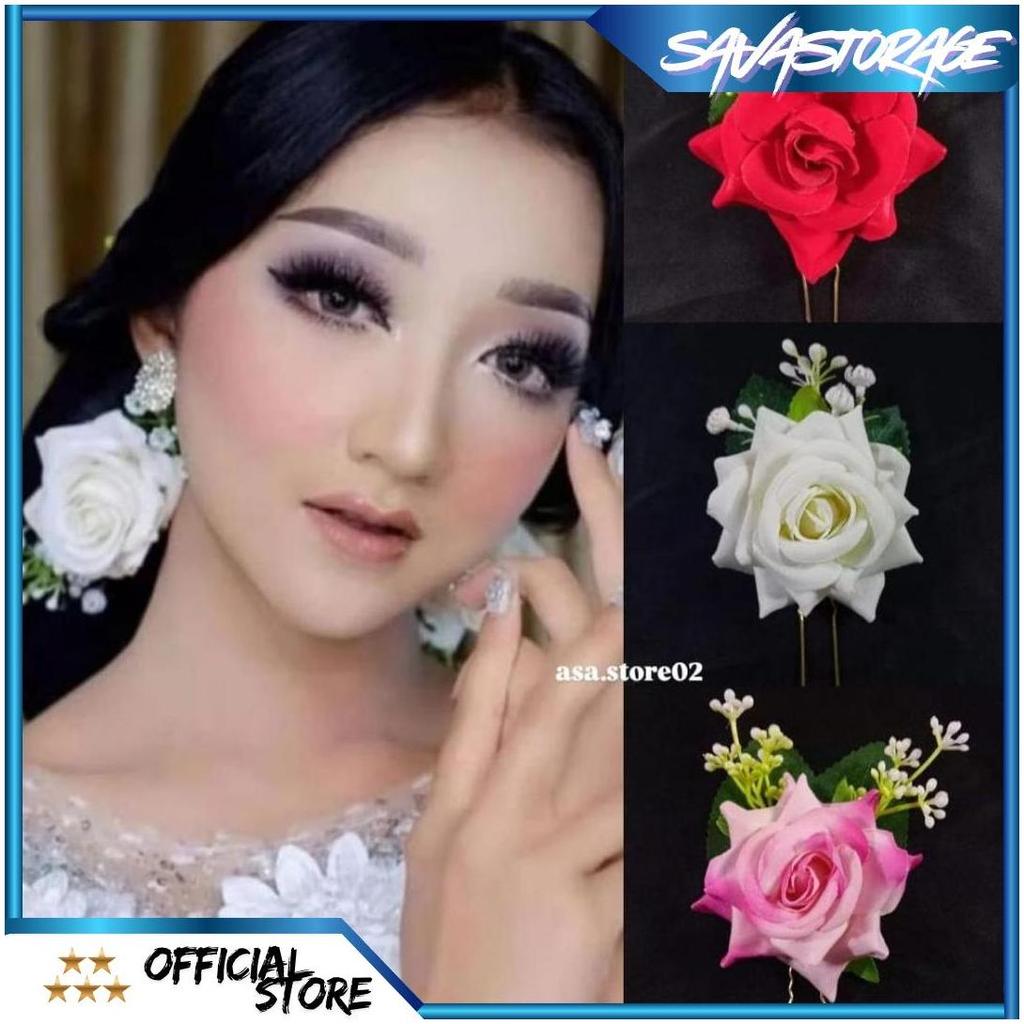 Tusuk Konde Bunga Mawar/Tusuk Konde Rambut Sanggul ASA Teratas