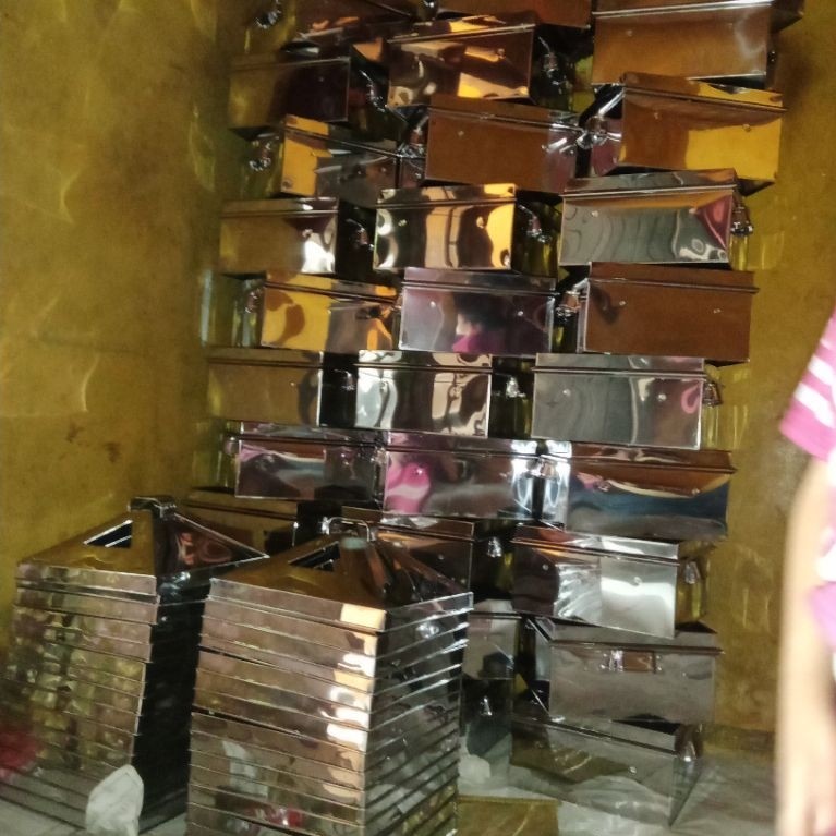 Kukusan Stainless Steel Kotak 45x45cm Tahan Karat