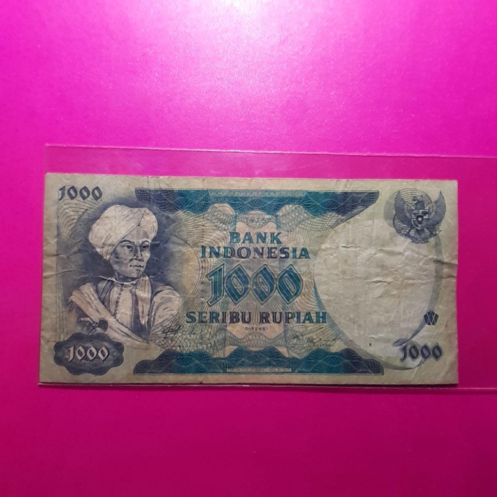 uang kuno 1000 rupiah diponegoro 1975