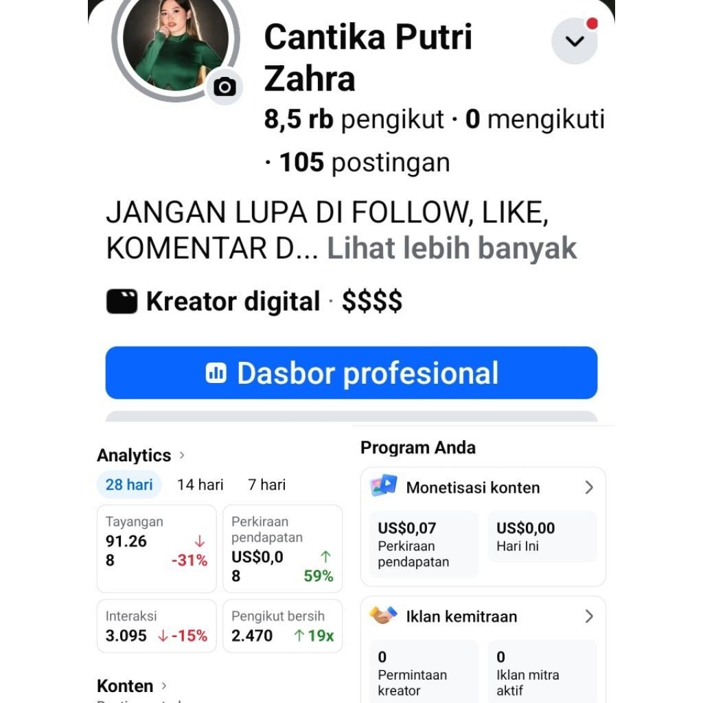 Fanspage Facebook atau halaman Facebook sudah monetisasi konten