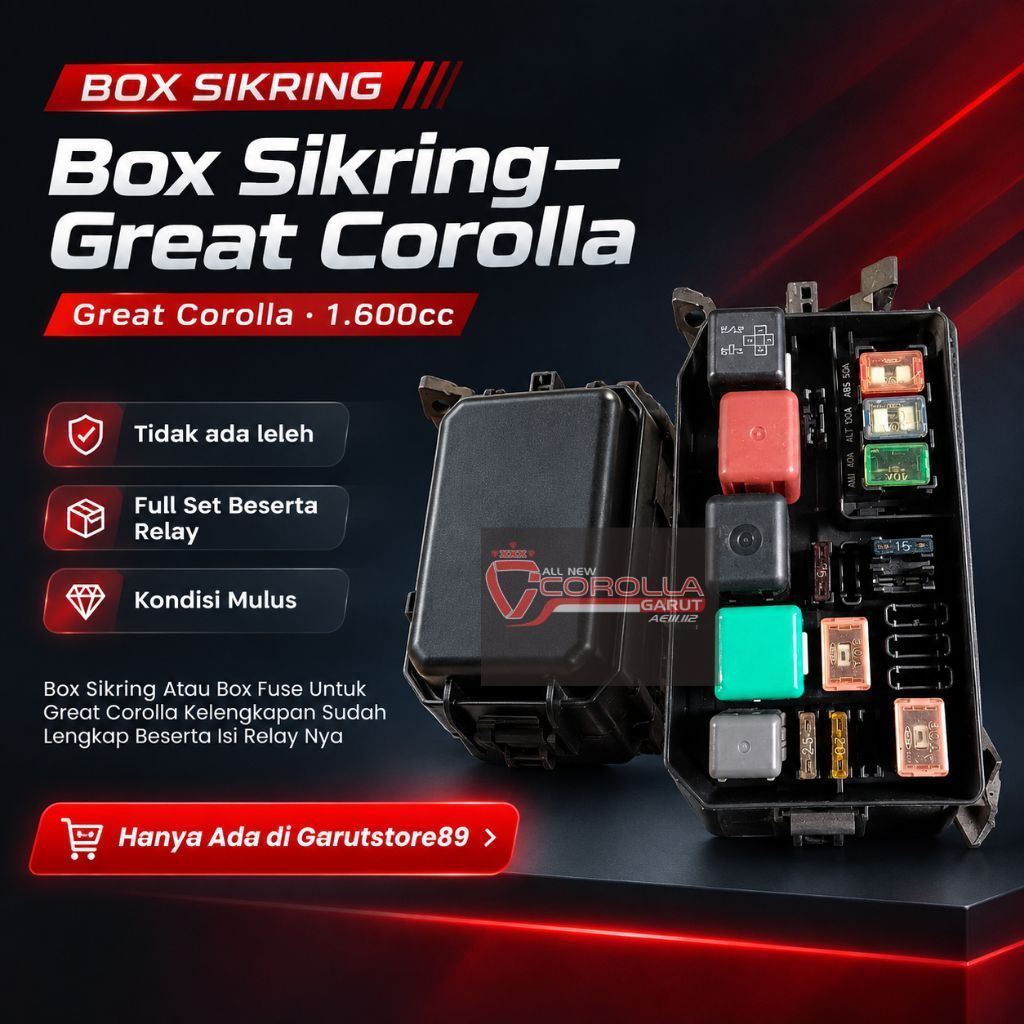 fuse box sikring great corolla