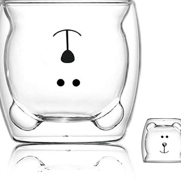 Save- Double Ll Glass Bear