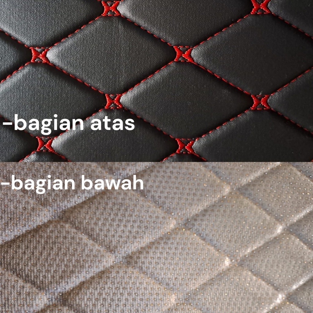 Cover Atap Plafon Mobil Mitsubishi L300 Bahan Kulit Motif Wajik Variasi Benang free lem