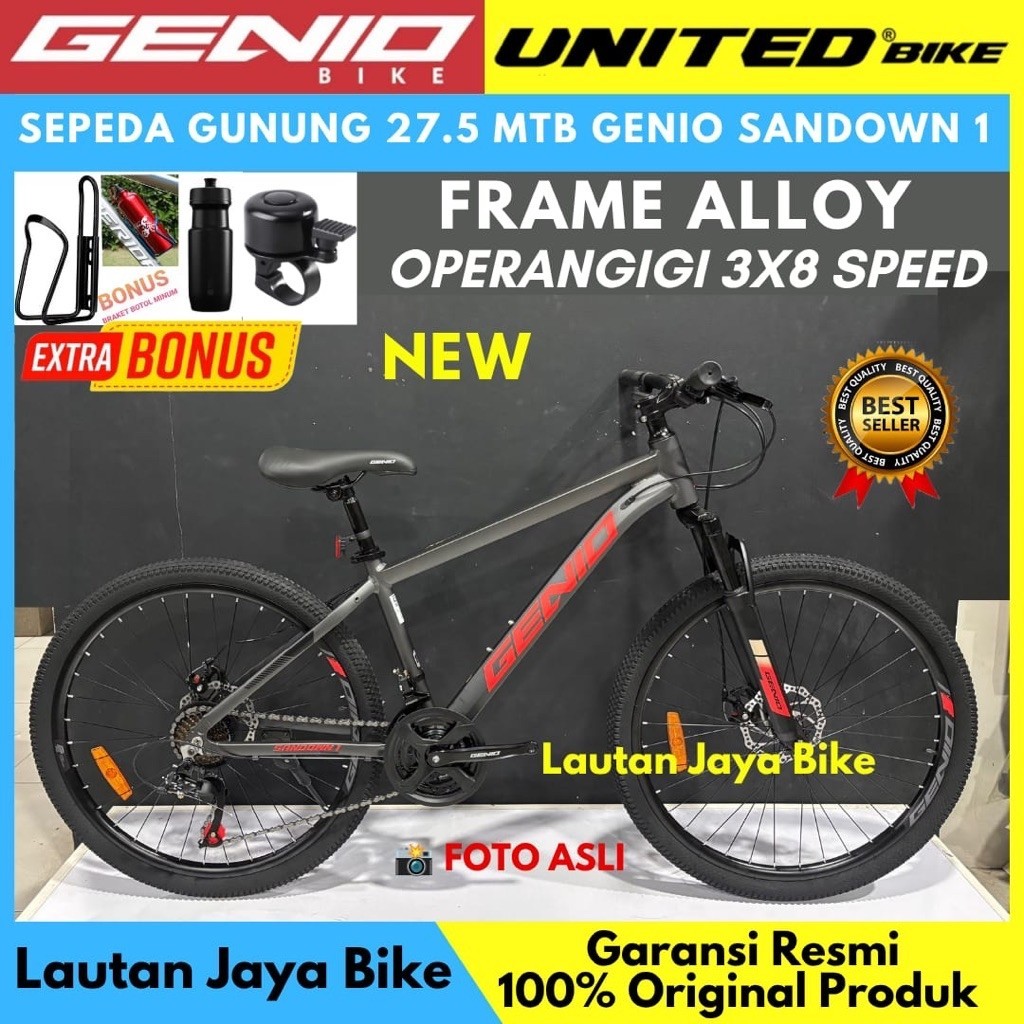 Sepeda Gunung 27.5 MTB GENIO SANDOWN 1/OFFLANE M3411 M544 M545 M701 by Unitedbike