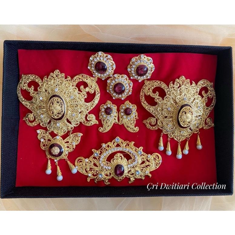 Set Bros Pasangan Aksesoris Pengantin Bali/ Bros Couple/ Bros Paket Pengantin/ Alpaka Diskon