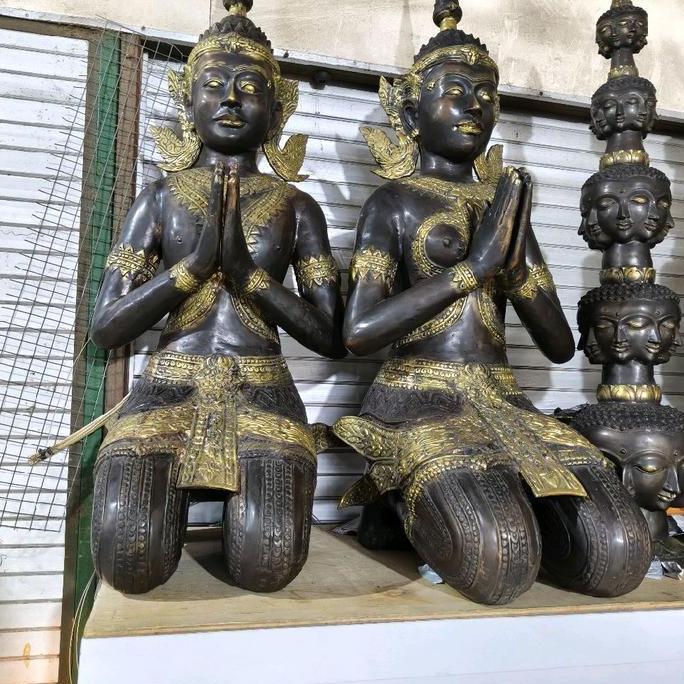 =+=+=+] patung buddha thailand big buddha tapenom kneeling pair