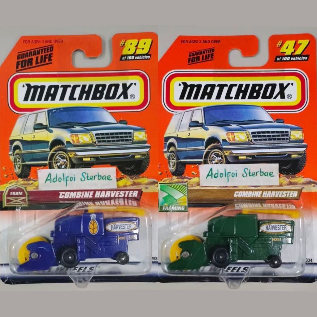 matchbox combine harvester farm farming model 379 #47 #89 metal truck alat panen special feature