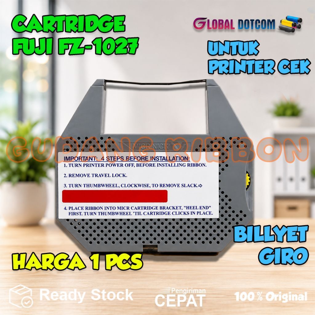 Cartridge ribbon Micr Fuji Fz-1027 (black) untuk printer cek/encoding Cek Billyet Giro