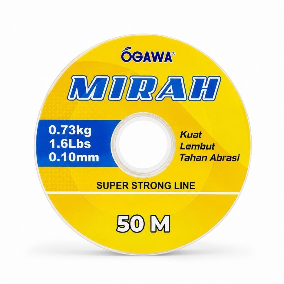 SENAR PANCING OGAWA Mirah Super Strong Liner 50M Tahan Abrasi Kuat lembut micro fishing