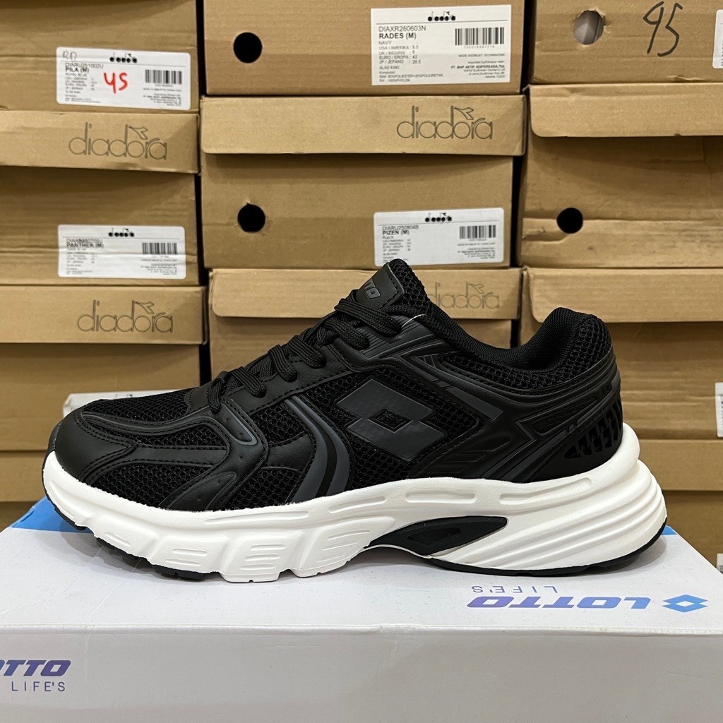 Sepatu Lotto Fred Running Shoes Original - Black
