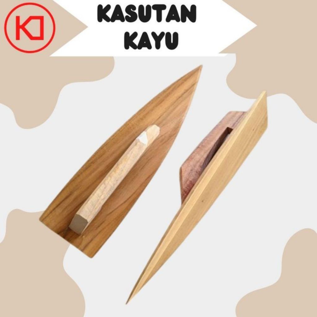 Kasutan Trowel Ondrong Lancip Kayu Jati Asli 40Cm