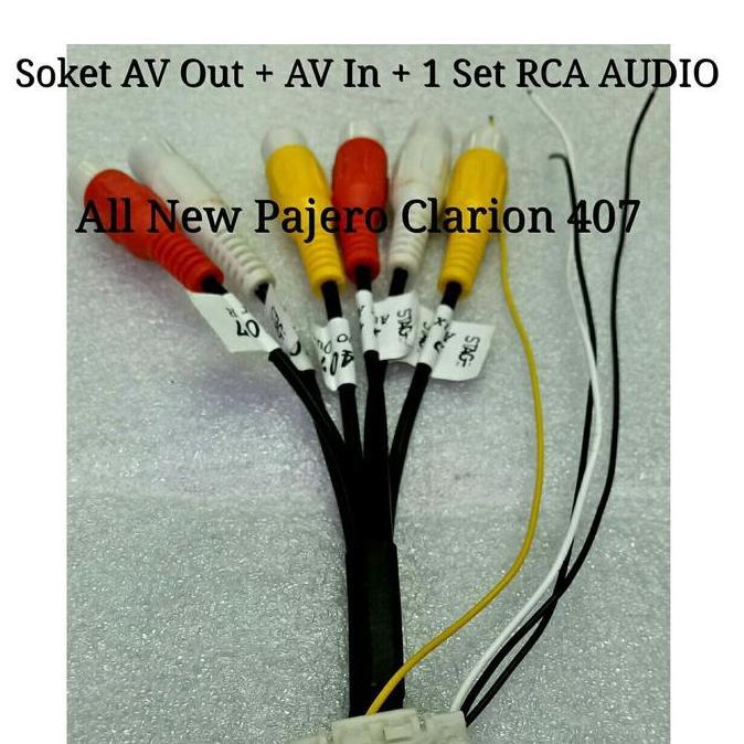 TERMURAH - Soket AV IN + Video Out + RCA Audio Pajero Clarion NX 407 AM
