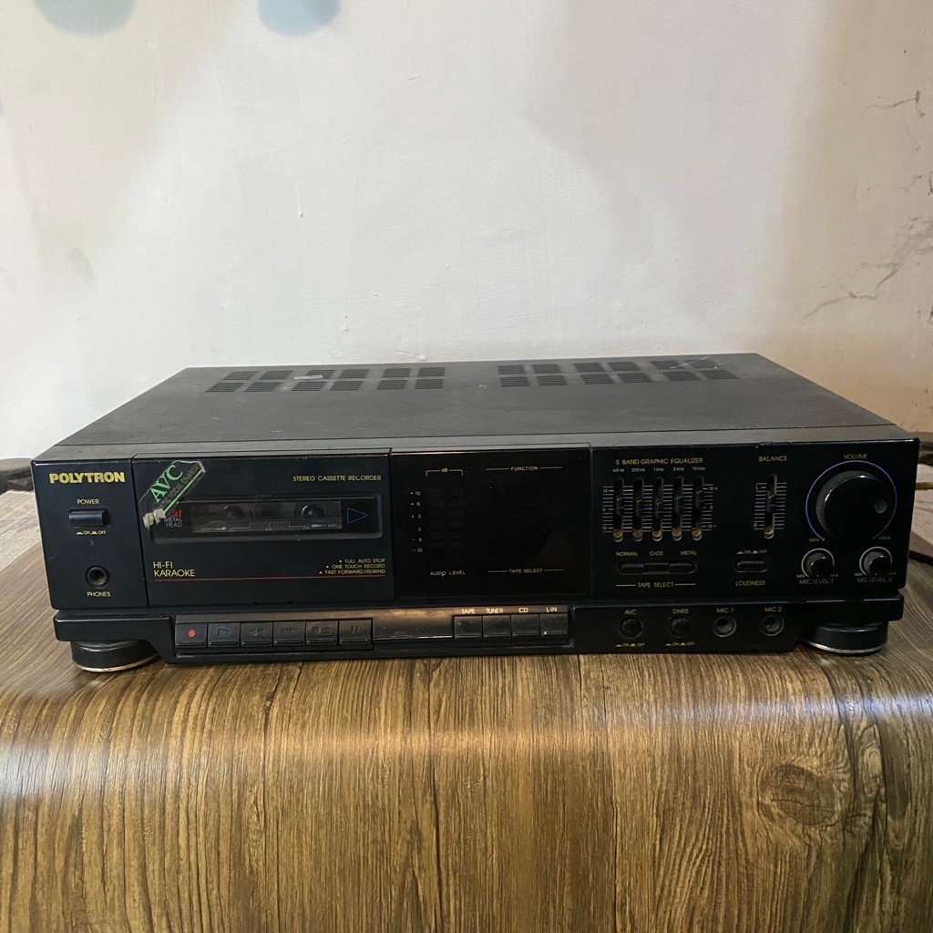 tape deck / tape player / Walkman / ampli polytron stereo cassette recorder hifi karaoke, kondisi mu