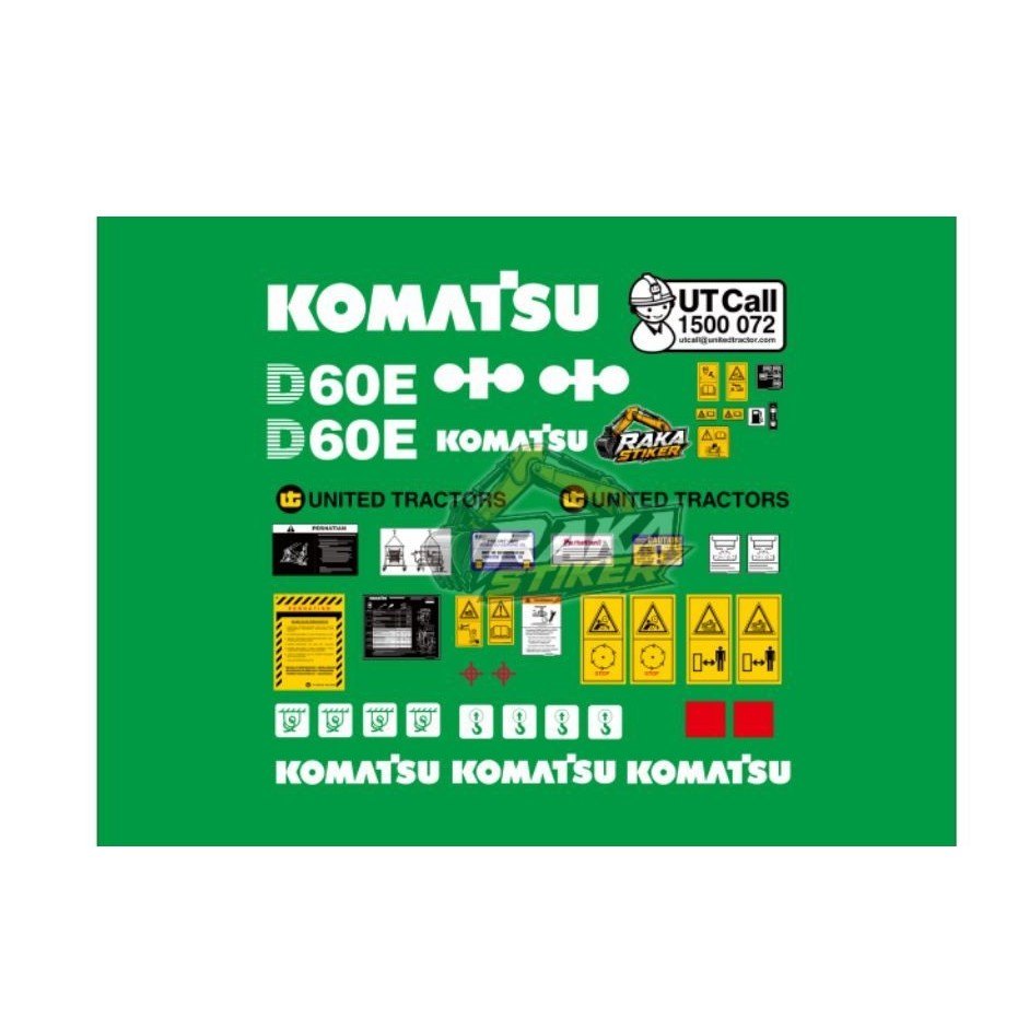 Stiker Dozer Komatsu D60E Decal Sticker
