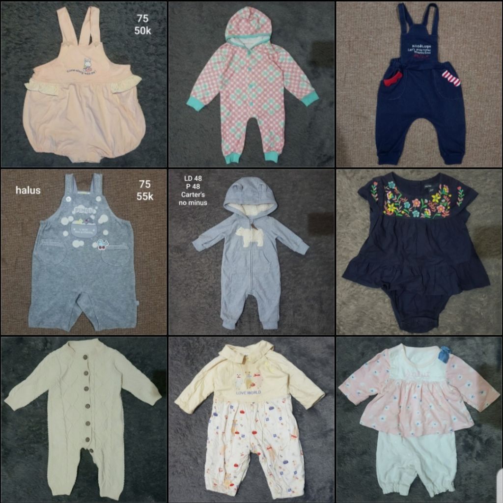 PL Jumper Romper OTW / Jalan Anak Size 0-4 Tahun Unisex Cewe Cowo Mix Overall, Hoodie Karakter, Mode
