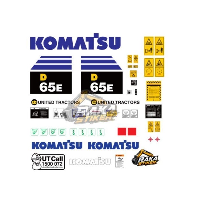 Stiker Dozer Komatsu D65E-12Decal Sticker