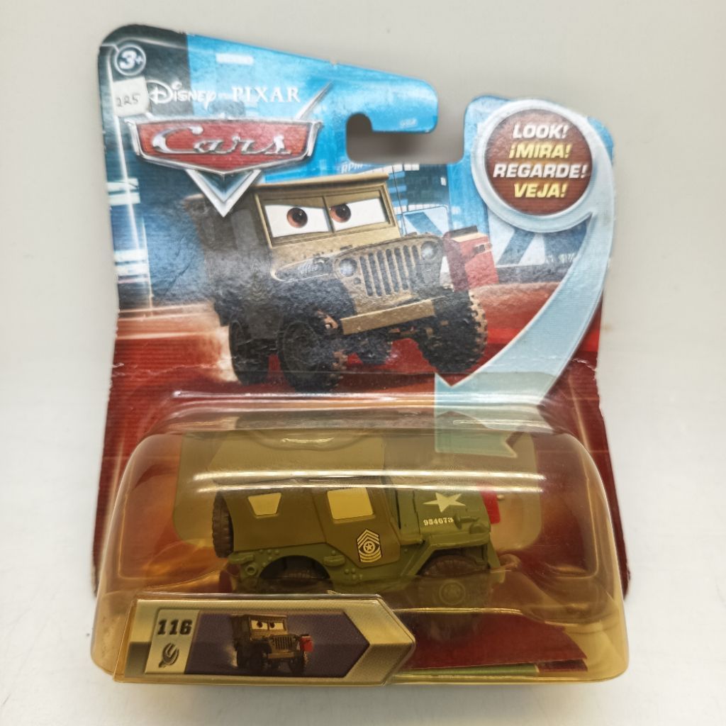 Disney Pixar Cars My Eye Change Pit Crew Member Sarge Mattel tahun 2009